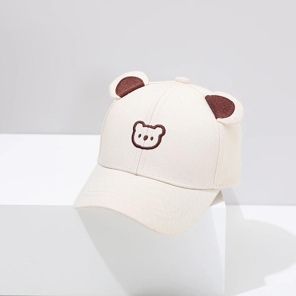 Baby Baseball Cap for Boys and Girls Visor Outdoor Snapback Hat Cartoon Cute Bear Toddlers Baseball Hat Summer Sun Hats for Kids