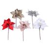 Hot Sale Red Artificial Poinsettia Flower Bouquet Decoration Artificial Christmas Flowers for Holiday Decor