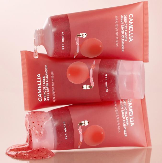 ROUND LAB Camellia Deep Collagen Jelly Pack Cleanser 150мл – Увлажняющий и придающий эластичность очищающий гель-пак