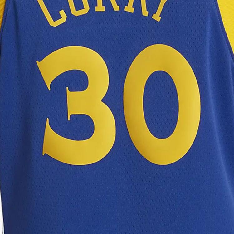 Nike Ретро Спортивная Баскетбольная Майка Golden State Warriors, Карри Размер 30 Унисекс Синий 867034-495