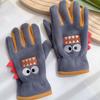 Детские зимние перчатки 7-13 лет Дизайн с монстрами Теплые Утолщенные Нескользящие Для игр на улице Защита от холода Регулируемая посадка