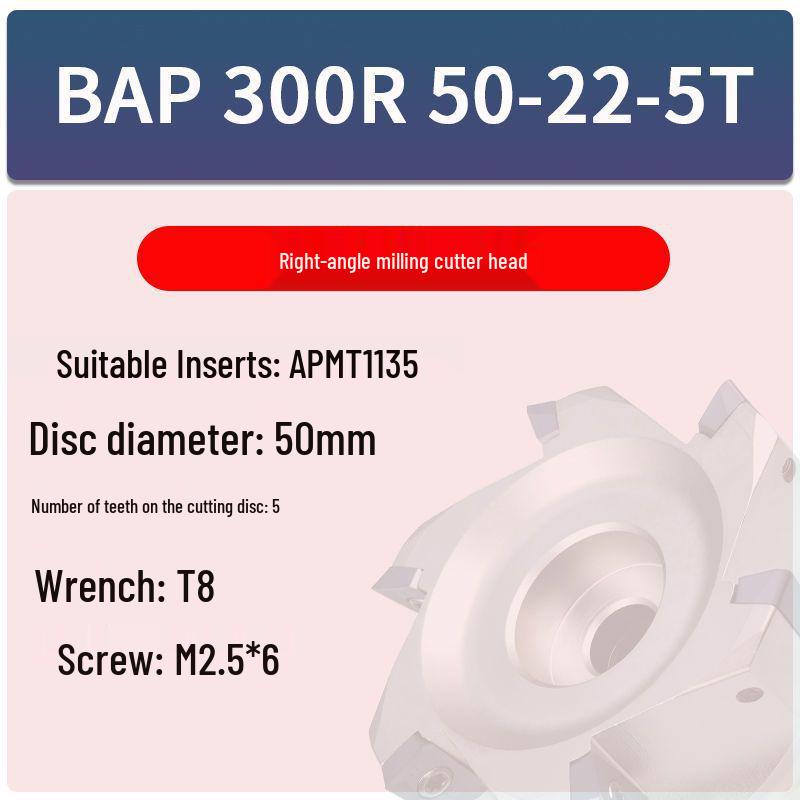 Прямоугольная фрезерная головка с ЧПУ BAP300R для торцевого и вертикального фрезерования (Размеры: 40/50/63/80/100)