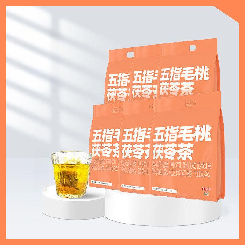 Чай из персика «Пять пальцев» Poria cocos, чай из красной фасоли и ячменя, пакетированный чай для здоровья