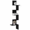 VidaXL Black Corner Wall Shelf 32x32x127.5 Cm Engineered Wood, Wall Shelf, Hanging Shelf, Wall-Mounted Shelf 860518