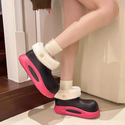 Модные женские зимние сапоги Love Snow Boots 2024 года, новые кашемировые утолщенные водонепроницаемые нескользящие теплые толстые подошвы, универсальная хлопковая обувь для отдыха на открытом воздухе