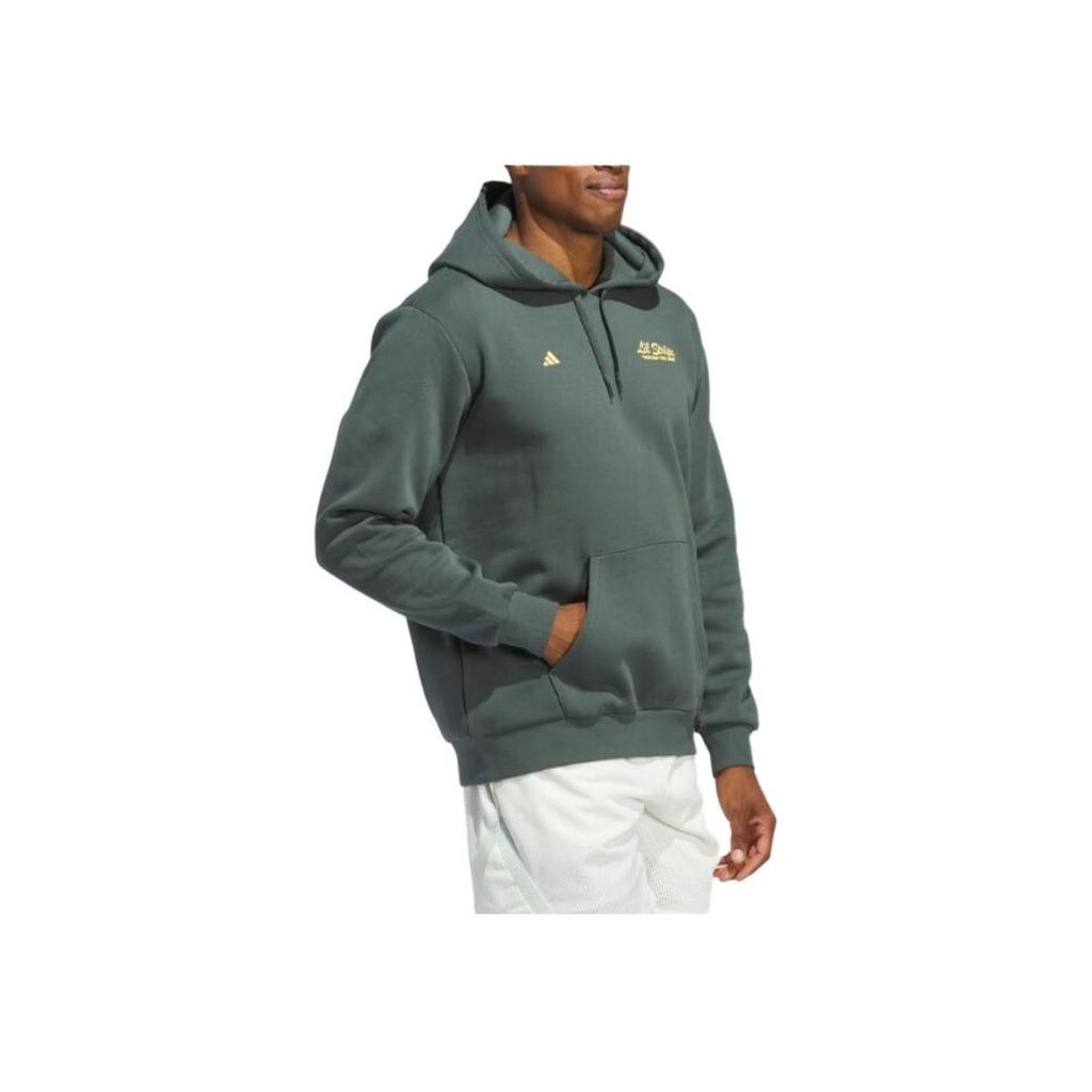 Adidas Толстовка с капюшоном и надписью «Basketball Sports» с длинным рукавом, мужская толстовка Ivy-Green IN6386