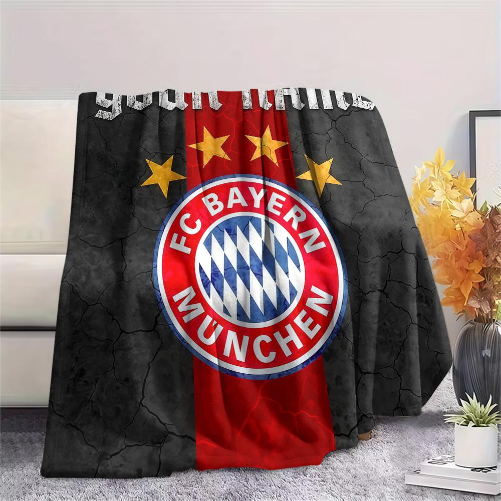 Custom Name FC Bayern MunichFlannel Blanket, High quality Comfortable for All Seasons, Home Decor, Warmth and Comfort