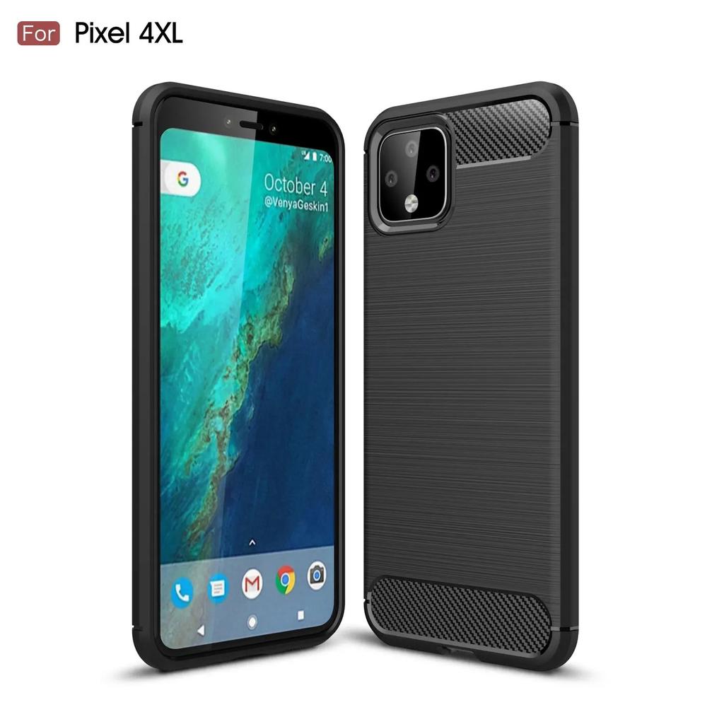 Для Pixel4 XL Google Pixel 4XL силиконовый чехол роскошная задняя крышка из углеродного волокна для google pixel4xl противоударные матовые чехлы для телефонов