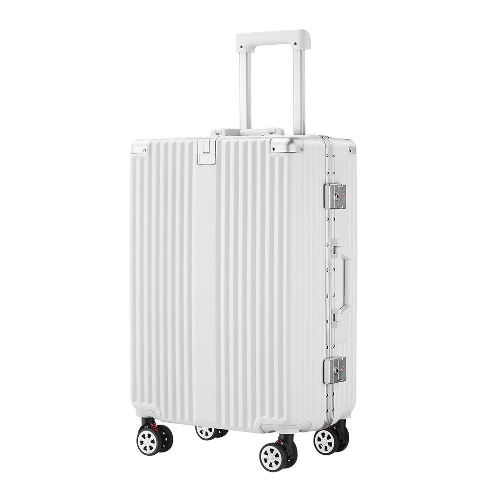 Yongsheng Multi-Function Aluminum Suitcase Set: 24-inch Password Trolley, 20-inch Boarding Case, Universal Wheels, Anti-Fall Design.