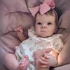 Reborn Baby Girl Doll Bettie 18 Inch Adorable Lifelike Soft Touch Cloth Full Vinyl Body Simulation Doll 3D Paintied Skin Visible Vein Newborn Doll Toy