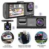3 Channel Mini Car DVR Three Way Dash Cam Inside Vehicle Camera DVRs Recorder FHD 1080P Video Dashcam Camcorder Black Box Registrator