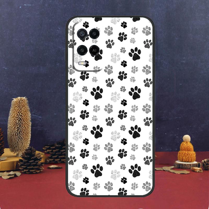 Чехол Лапки Кошки Собаки Для Oppo A5 Pro A6 A15 A18 A38 A58 A78 A98 A54 A74 A94 A17 A57 A80 A60 A40 A16 A76 A96