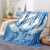 FC Utrecht Printed Flannel Blanket, soft throw for bedroom sofa, washable,soccer fan merchandise, great gift.