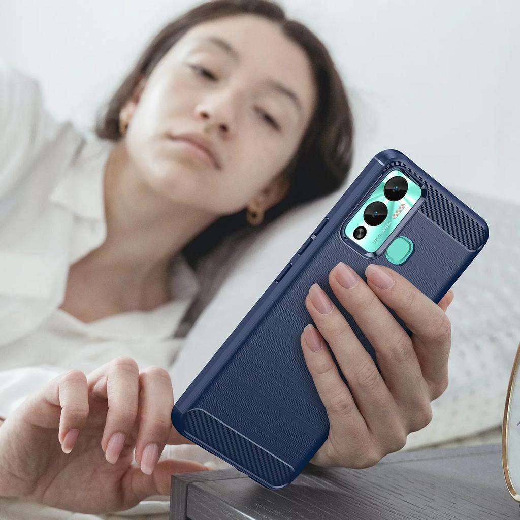 Phone Case For Infinix Hot 12 Play Nfc ,flexible Tpu Fiber Protective Cover For Infinix Hot 12 Play Nfc