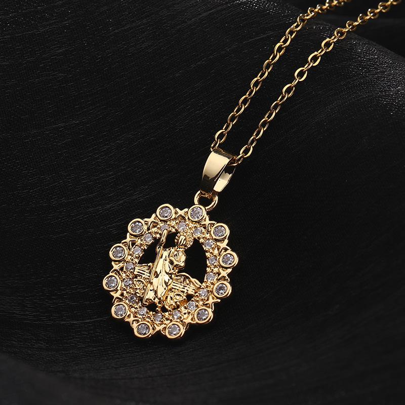 Fashion Micro-Set Multi- Zircon Necklace Pendant Jewelry For Women