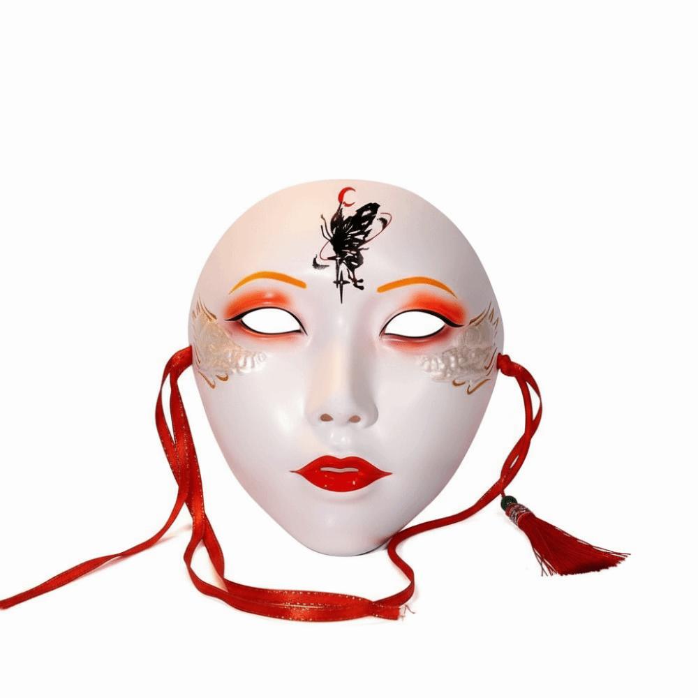 Intricate Design Cosplay Mask Hand-Painted Beauty Mask Masquerade Mask Ancient Party Games