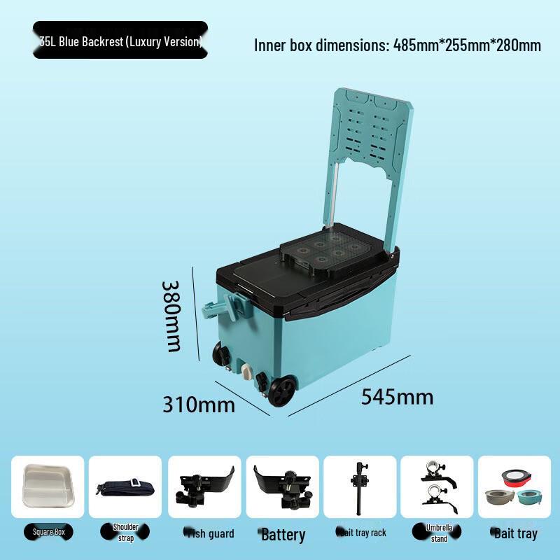 Wingning 35L Многофункциональный утепленный рыболовный ящик с держателями для удилищ