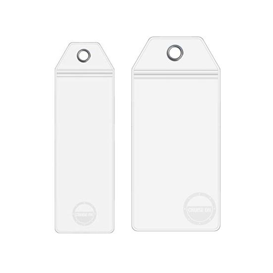 5 шт./компл. держатель багажной бирки со стальным кольцом, прозрачная водонепроницаемая застежка-молния, многоразовая багажная этикетка, рукав, предметы первой необходимости для круиза