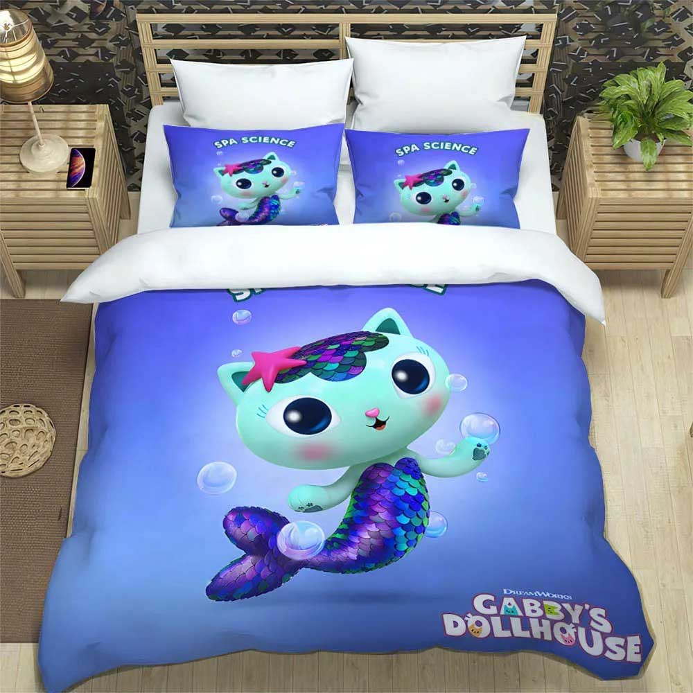 G-Gabbys Doll house 3D Printed Duvet Case Pillowcase Bedding Set Twin Full King for Kids Adults Bedroom