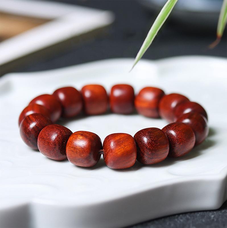 China Manufacturing Natural Fragrance Bracelet Attractive Lightweight Kralen Exquisite Gift Solid Wooden Bead Bracelet