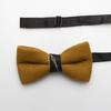 Мужской галстук-бабочка из имитации шерсти для свадебного ведущего и шафера, повседневный однотонный деловой галстук-бабочка