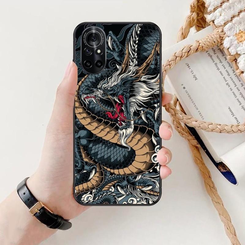Чехол для телефона Cool Dragon Art для Honor 70 50 20 7S X9 X8 X7 Magic 4 3 Pro, мягкий черный чехол для телефона