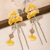 Flower Chinese Style Hair Stick Tassel Hanfu Hairpin Flower Hair Comb Cheongsam Accessories