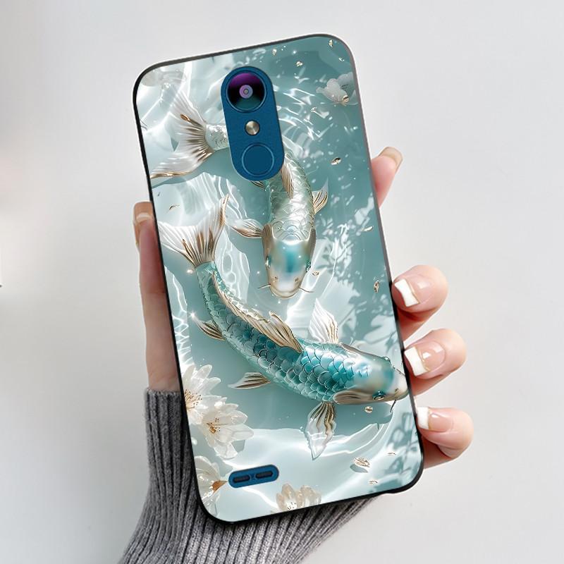 Чехол для LG K8 (2018)/Мягкий силиконовый черный чехол LG K9 2018 Вирусный стиль Рисунок Мультяшная панда, Король драконов Чехол для LG K8 K9 2018