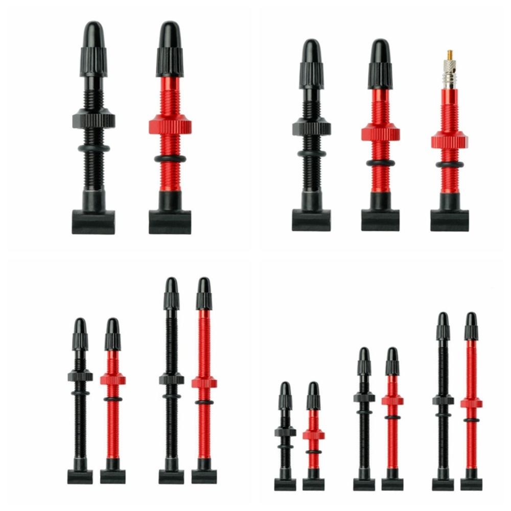 CNC-machined F/V Valve Nipples Anodized Tubeless Tire Valves Brass Core Bicycle Tires