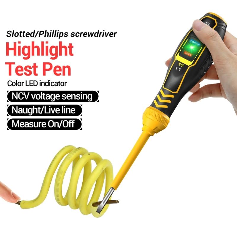 Digital Voltage Tester Pen Not Contact Detection with LED Indicator Buzzers Alarm for Circuit Breaker Live Wire Testing