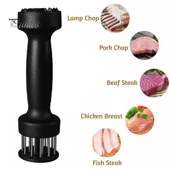Инструмент для размягчения мяса из нержавеющей стали с 20 острыми иглами для размягчения мяса говядины, курицы, стейка, свинины, более быстрое приготовление, улучшенный вкус, необходимое для кухни и барбекю