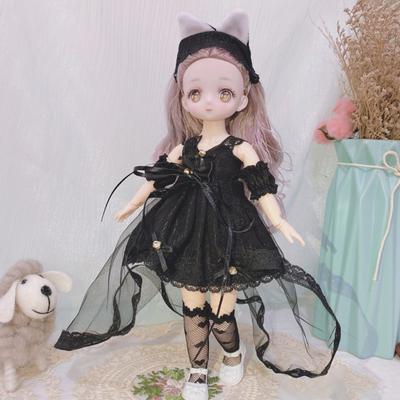 Функциональная милая компактная игровая кукла-домик, двухмерная игрушка с комическим лицом BJD для девочек, игрушка для развлечений