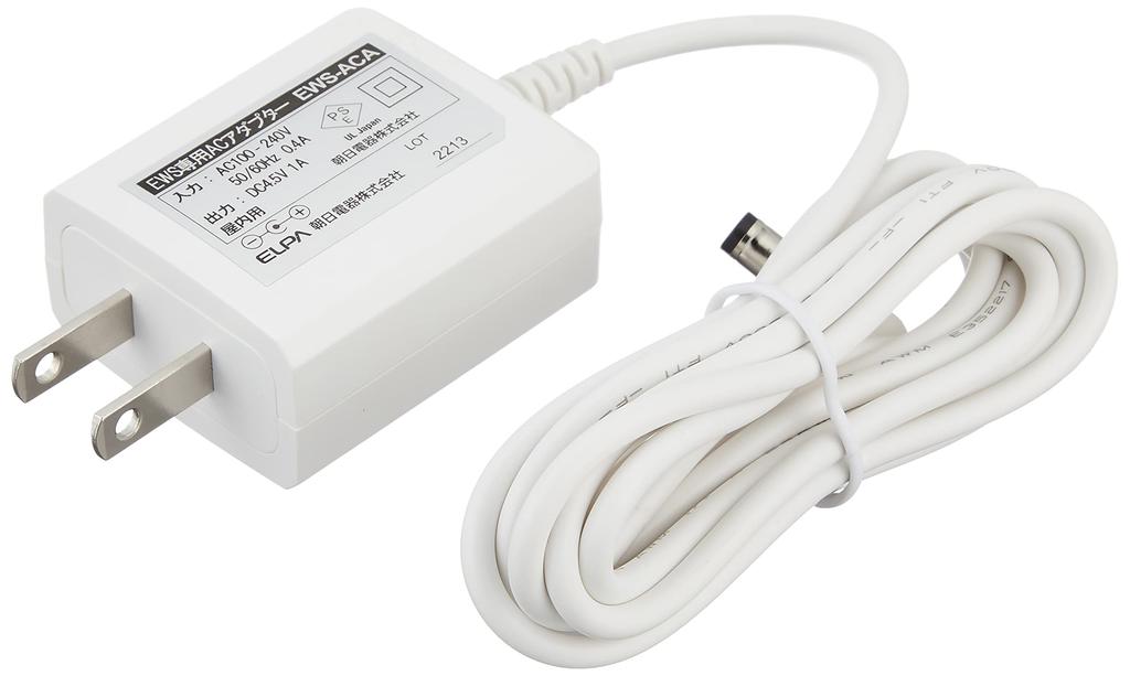 ELPA AC Adapter for Wireless No Installation No Wiring Required EWS-ACA Chime, Intercom, Required, Wireless,