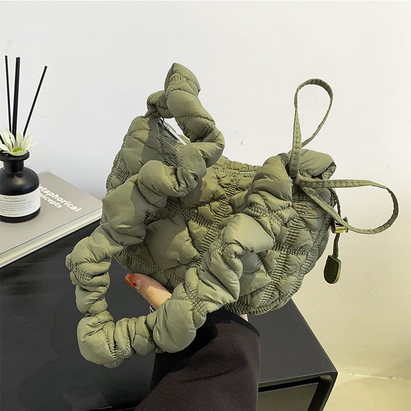 Niche Cloud Bag Crossbody Bag for Women New Puff Folded Down Bag Underarm Bag Lightweight Dumpling Bag