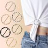 5 Pieces Metal Invisible Ties Round Circle Buckle Clips Fashion Accessory for Shirts Scarves and Hats Clothing Decoration with T-Shirt Clip Rings Set