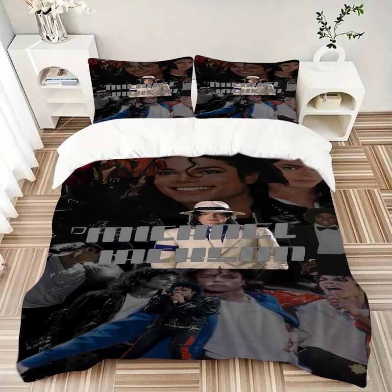 Michael Jackson'S Legacy Print 3Pcs Bedding Setduvet Cover With 2 Bedropillowcase Home Birthday Gift