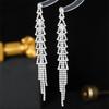 Серьги с длинными кисточками Advanced Sense Of Full Diamond, модные роскошные серьги, аксессуары к платью, женские серьги, 1 пара