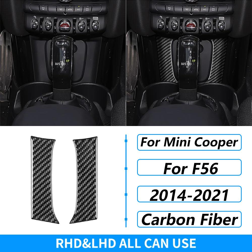 For Mini Cooper F56 2014-2021 Carbon Fiber Central Console Wheel Speedometer Air Outlet Panel Trim Set Car Accessories Sticker