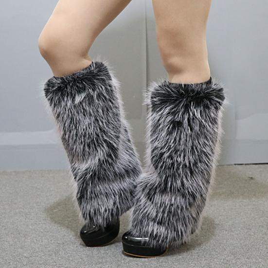 Leg Warmers Stretchy Coldproof Comfy Autumn Winter Women Warm Faux Fur Boot Stockings Daily Wear