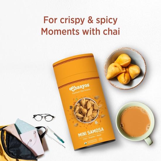 Chaayos Мини-самсы (Упаковка 450 г)|Закуска Chai Time|Готовые к употреблению мини-самоса|Вкусные мини-самоса|Аутентичное региональное приготовление