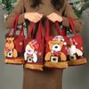 Christmas Decorations Christmas Cloth Bag Backpack Brushed Cloth Gift Bag Old Man Snowman 2024 New Year Gift Candy Bag Snowman Deer Gift Bag
