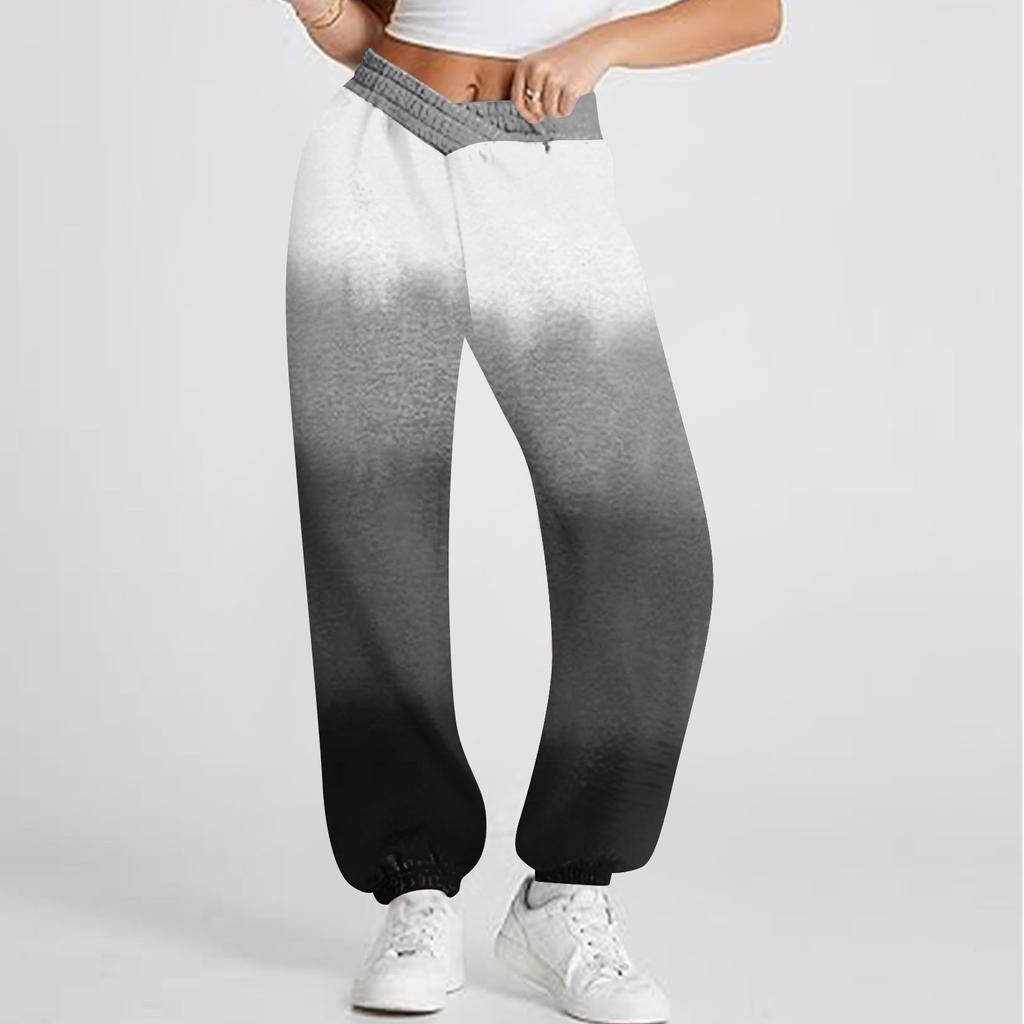 Women's Casual Fashion Printed Sweatpants Sweatpants Trousers Elastic Waisted Drawstring Pants