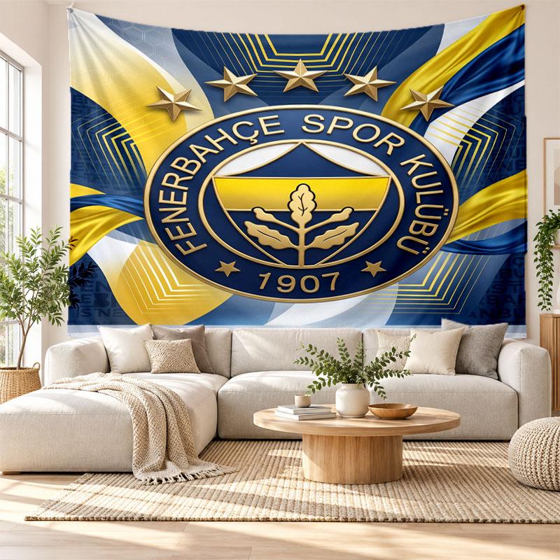 Fenerbahçe FC Wall Tapestry, Soft Fabric Wall Hanging, Decorative Backdrop For Bedroom Home Wall Art