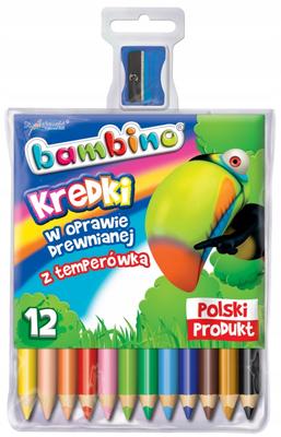 Деревянные карандаши Bambino с точилкой 12 шт.