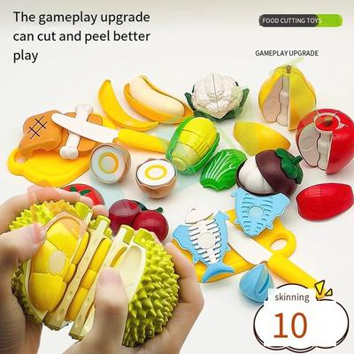 Детская кухня для ролевых игр, веселое нарезание фруктов и овощей, набор продуктов для игры, домик, пазл, развивающие игрушки для детей, мальчиков, девочек, подарки