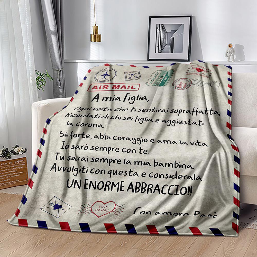Love Letter To Daughter Blankets are suitable for living rooms,making them an ideal choice for outdoor travel and gifts.