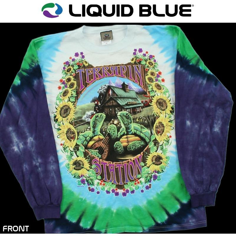 Синяя мужская футболка с длинным рукавом Grateful Dead Terrapin Station