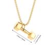 Mini Dumbbell Necklace Titanium Steel Dumbbell Sports Necklace  Fitness Prople