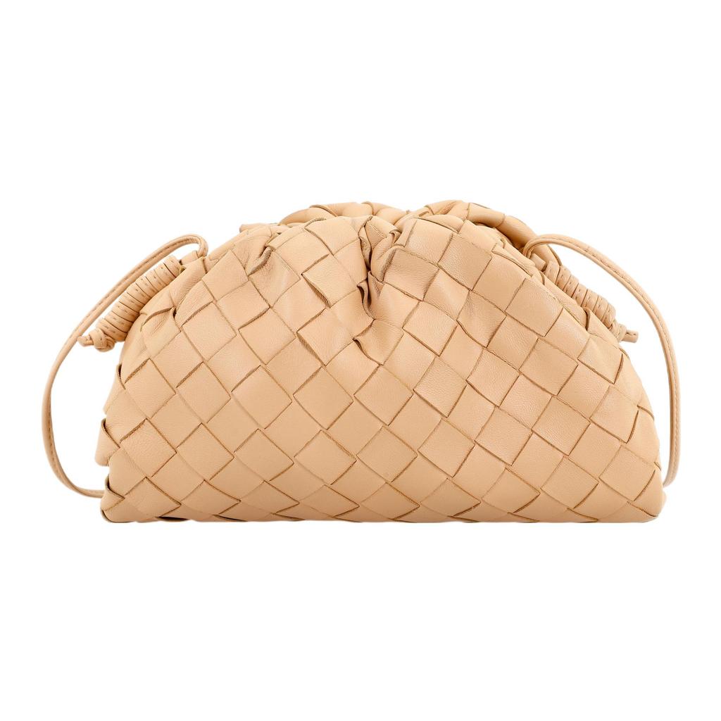 Bottega Veneta Mini Pouch Almond/Gold Women Pouches Tan 585852-VCPP1-2700