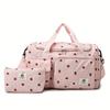 Strawberry travel bag, large capacity corduroy luggage bag, lightweight crossbody bag, multifunctional sports and fitness bag